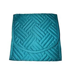 NWT Quilted Teal Travel Jewelry Case For Earrings, Bracelets, Necklaces, Etc